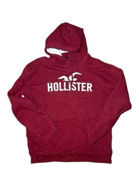 Hollister Men's Maroon Hoodie Large